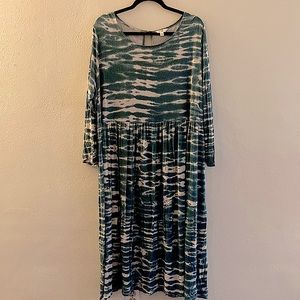 Turquoise tiedye maxi dress